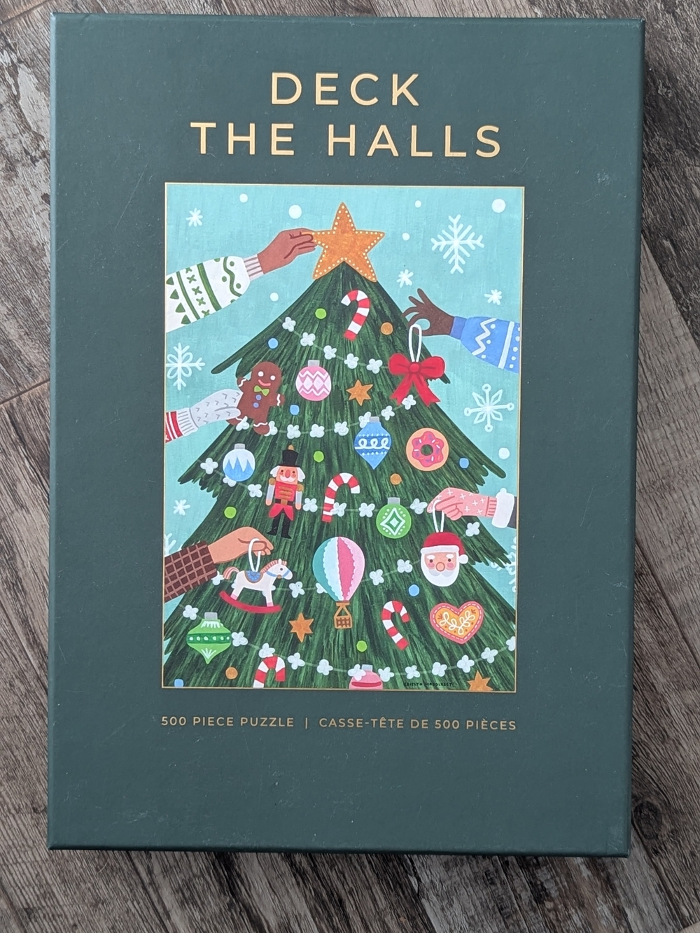 Hobbry Deck The Halls 500 Piece Christmas Tree Jigsaw Puzzle